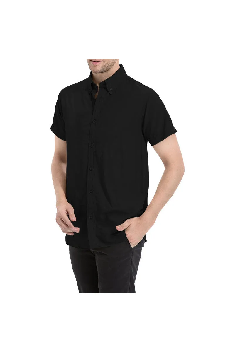 Midnight Black Short Sleeve Shirt/Large Size