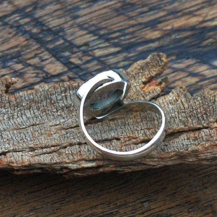 Midnight Rainbow Quartz Ring -Oval Cut Mystic Ring -Solid 925 Sterling Silver Ring, Midnight Rainbow Quartz Jewelry, Nickel Free