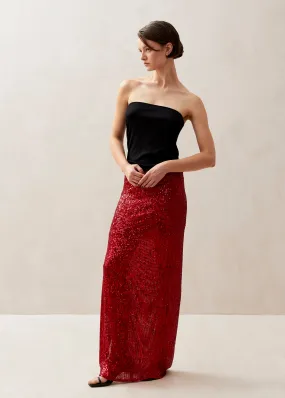 Misi Shimmer Red Skirt