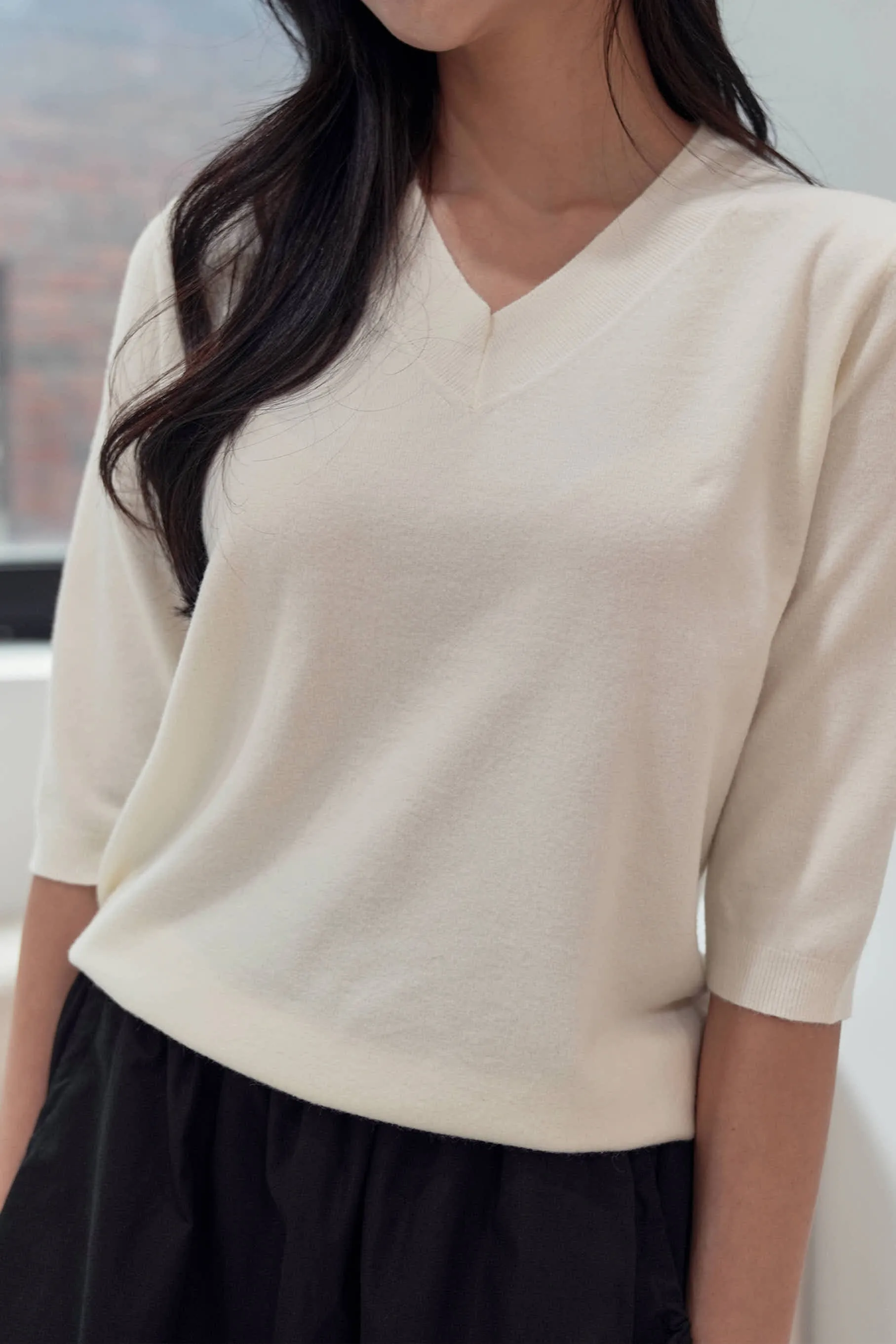 Myrtle Knit Top, Ivory