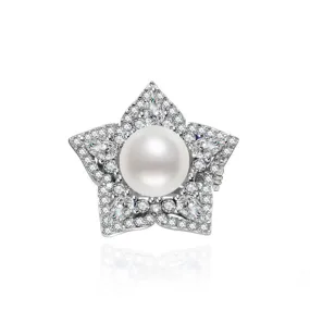 Ocean Star Freshwater Pearl Brooch WC00009