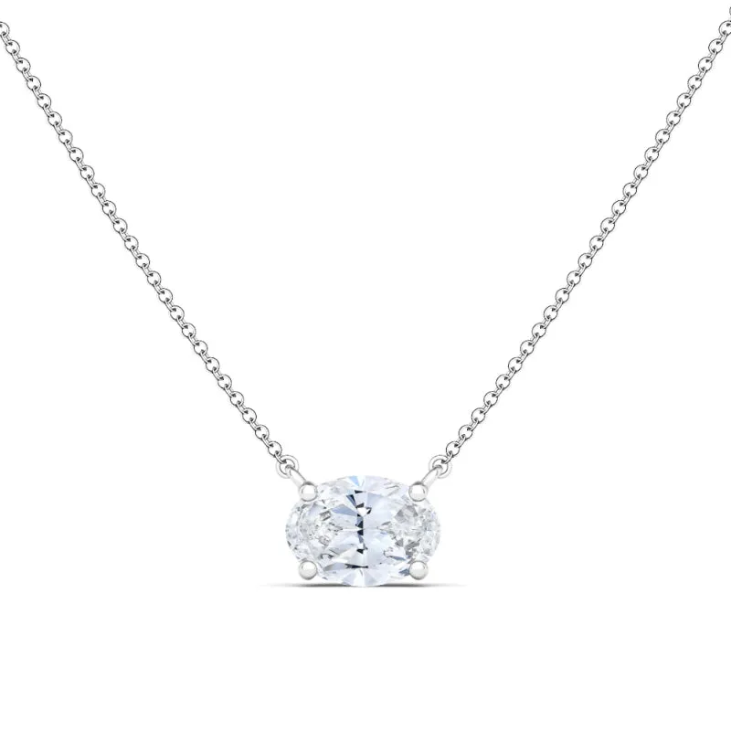 Oval Diamond Necklace