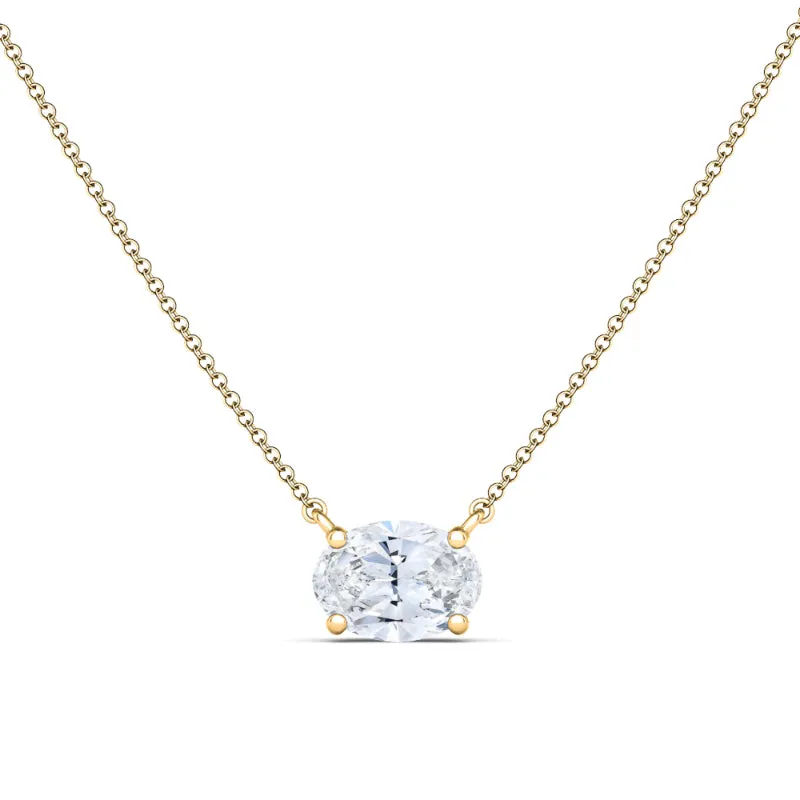 Oval Diamond Necklace