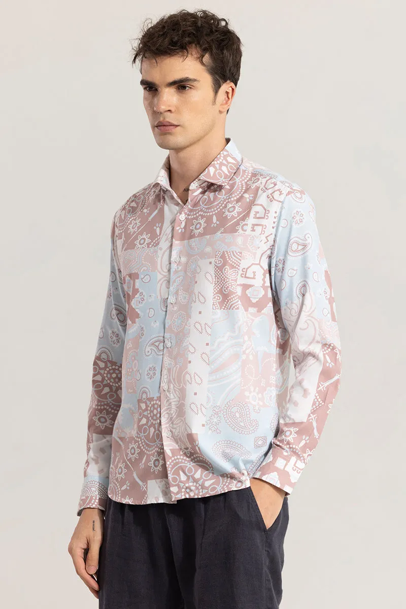 Paisley Patch Peach Shirt