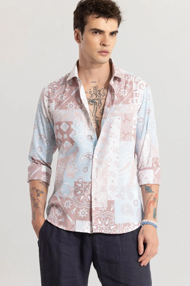 Paisley Patch Peach Shirt