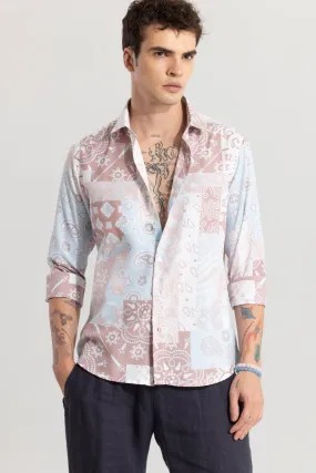 Paisley Patch Peach Shirt