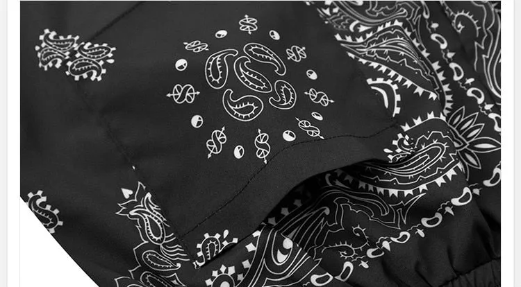 PAISLEY PRINT SHORTS - BLACK