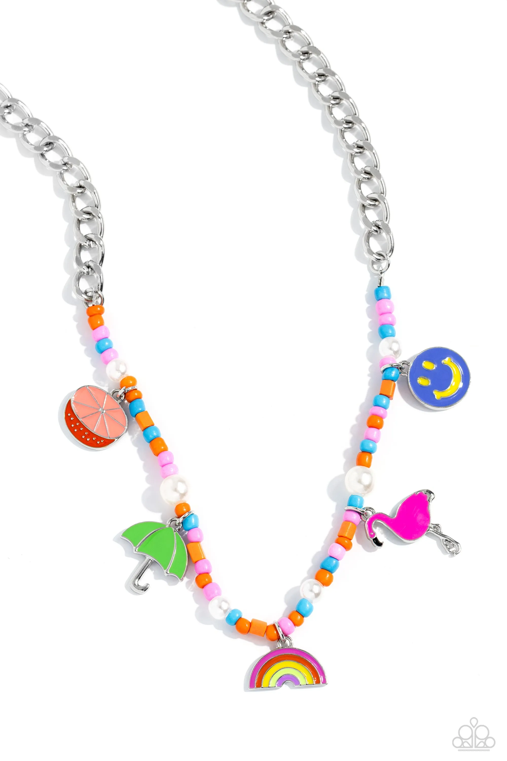 Paparazzi Summer Sentiment Orange Necklace & Earring Set