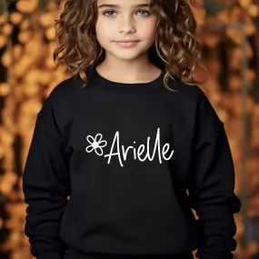 Personalized Wildflower Name - Crewneck Sweatshirt (KIDS)