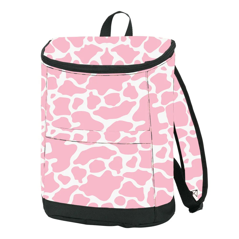 Pink Cowhide Backpack Cooler