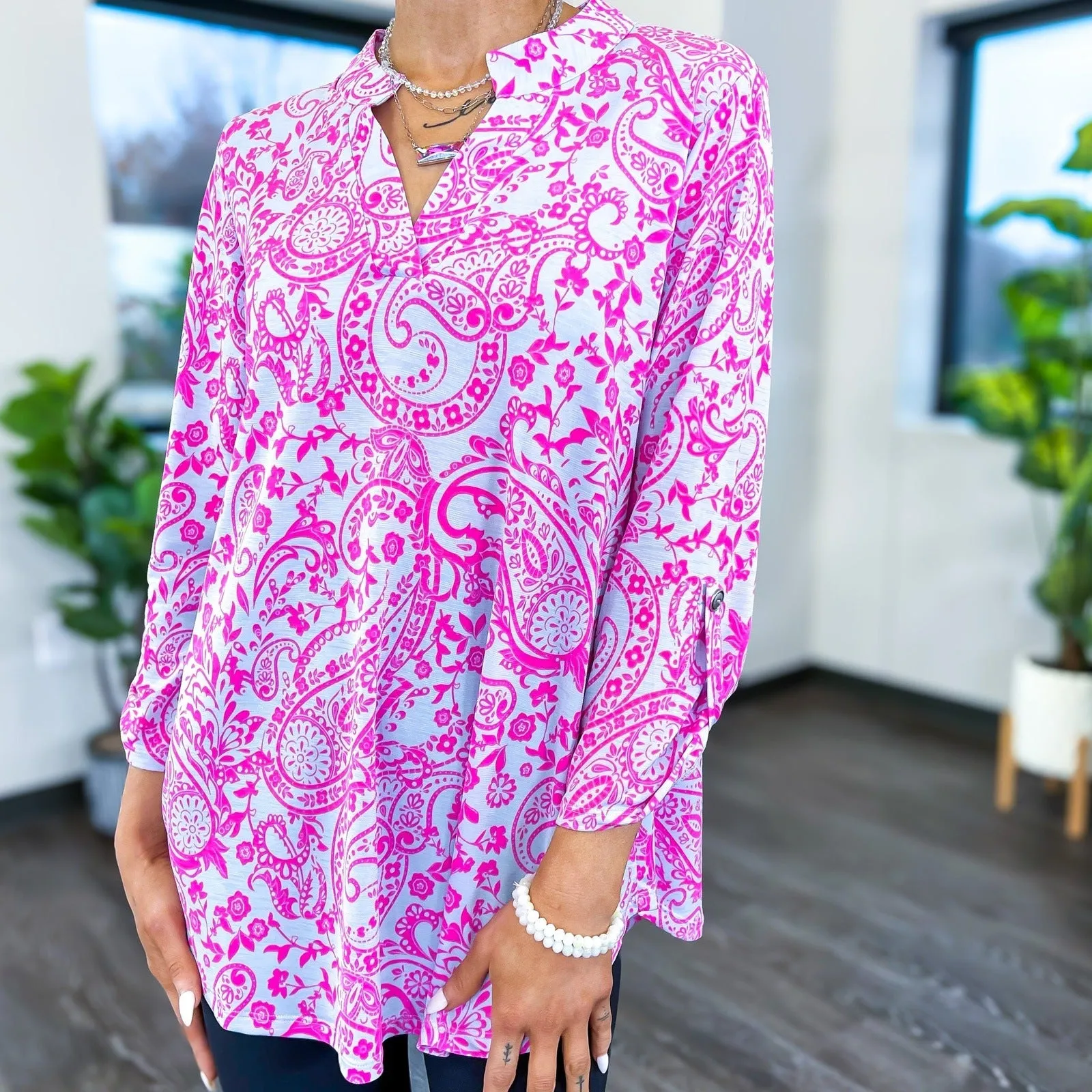 Pink Paisley Lizzy Top [NO RETURNS]