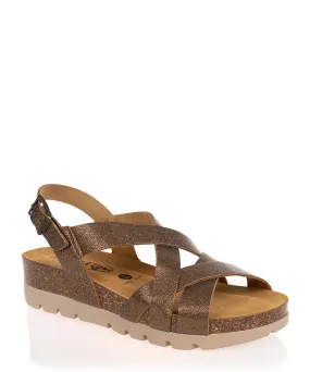 Plakton Bronze Leather Summer Sandal