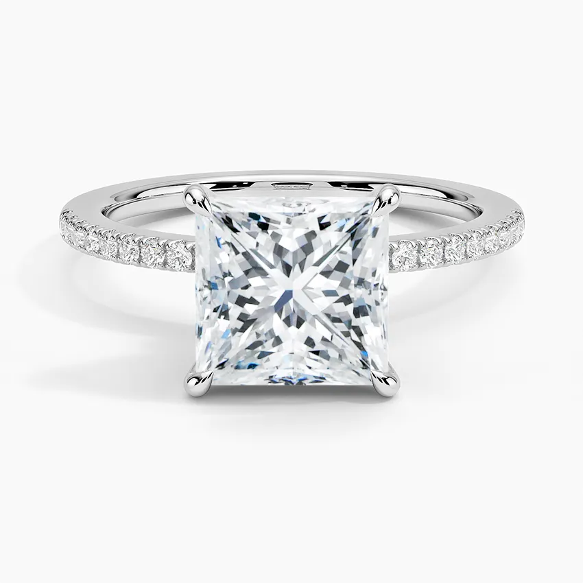 Princess Petite Demi Diamond Engagement Ring [Setting Only] - EC109Pr