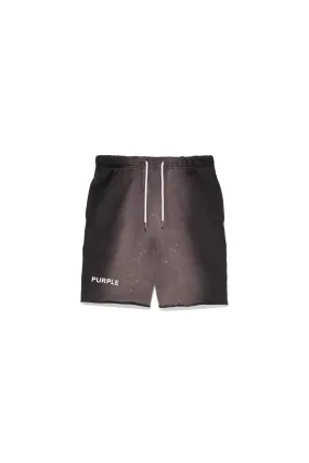 PURPLE BRAND P446 BLACK BEAUTY FLEECE SHORT