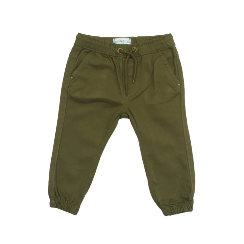 REDTAG Boy's Green Casual Trousers