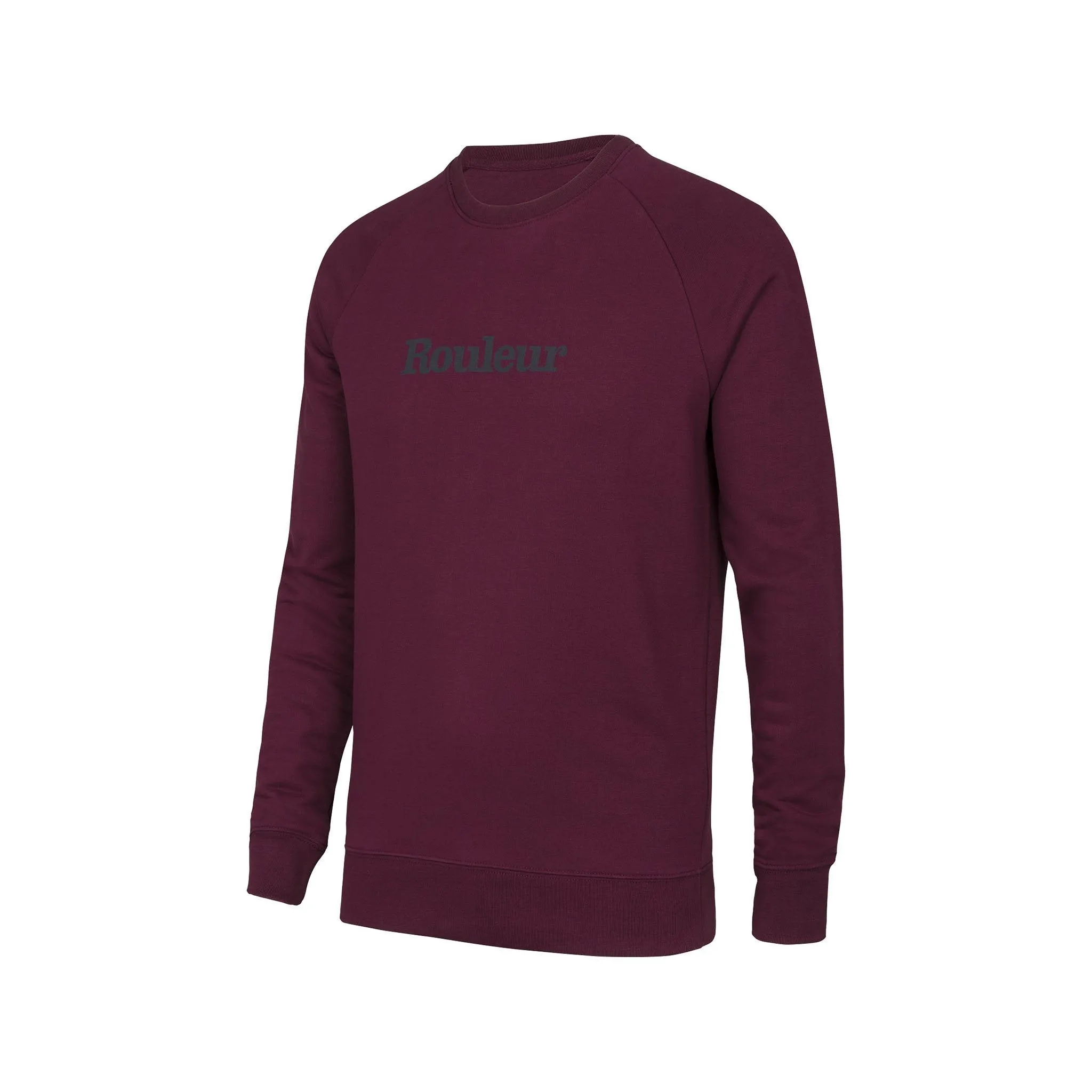 Rouleur Logo - Organic Sweatshirt - Unisex - Burgundy