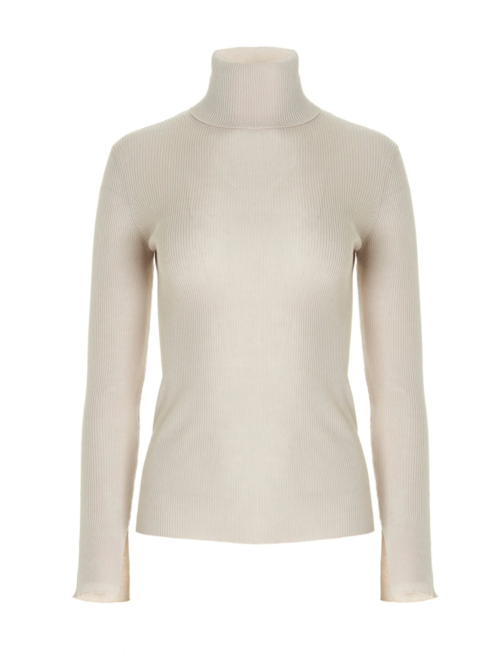 'S Max Mara Gelly Rib Knit Turtleneck Top