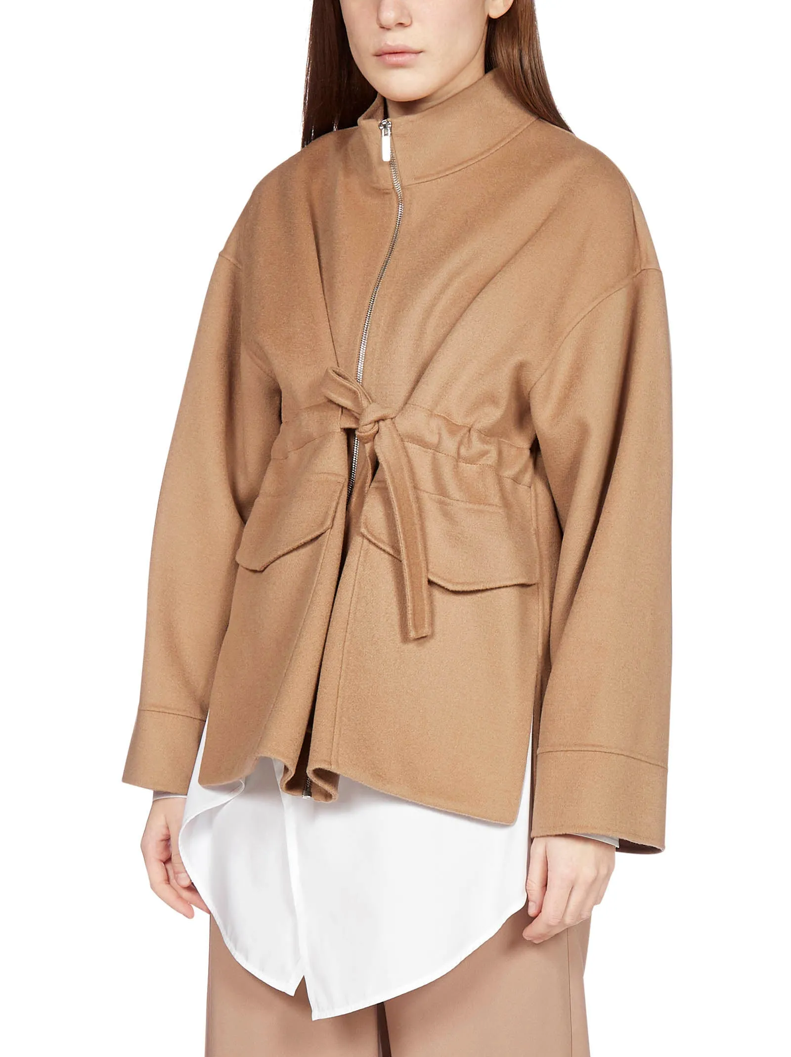 'S Max Mara Safari Tie Waist Zipped Coat