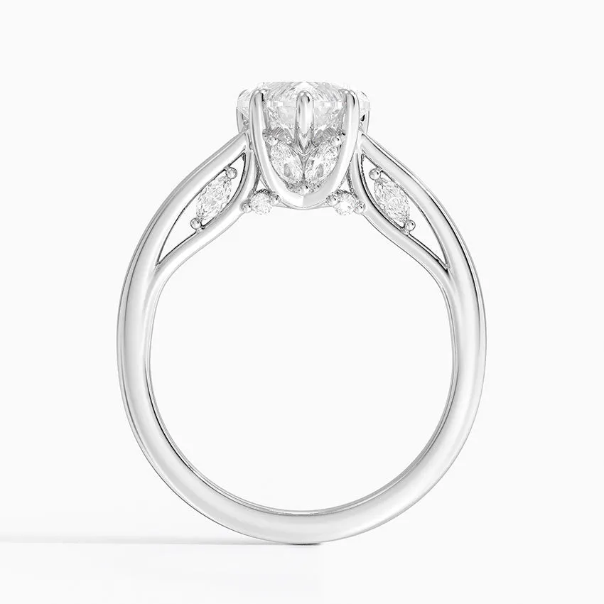 Secret Garden Adorned Gallery Solitaire Engagement Ring  [Setting Only] - EC112