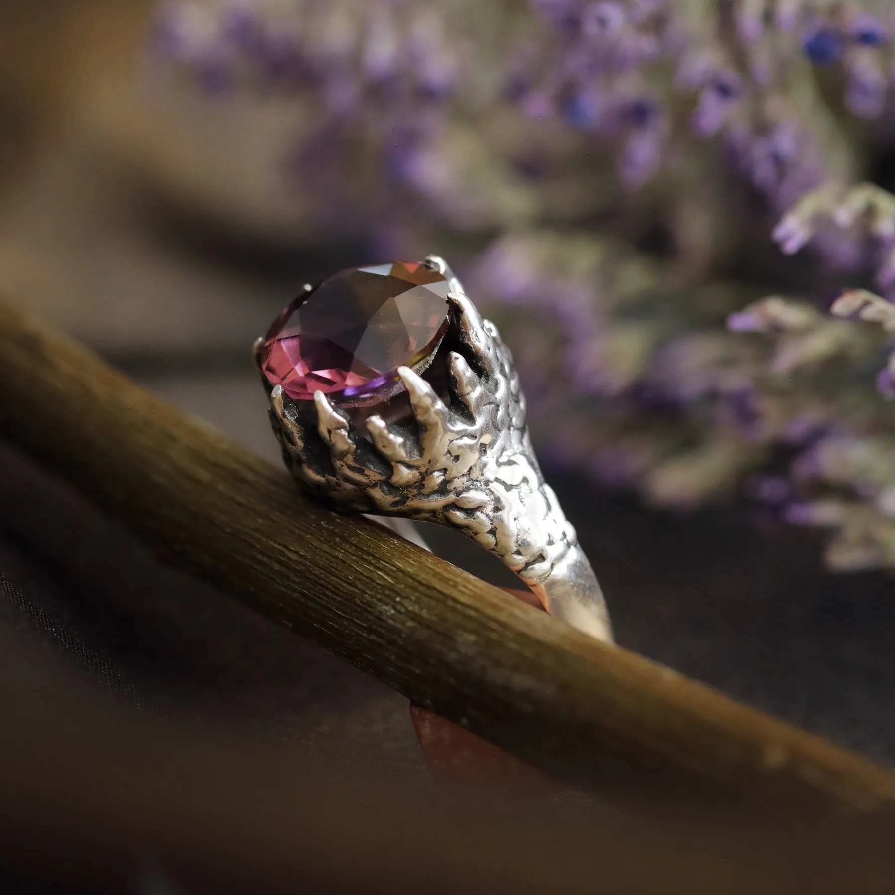 Sedum Spurium Icicle Ametrine Ring