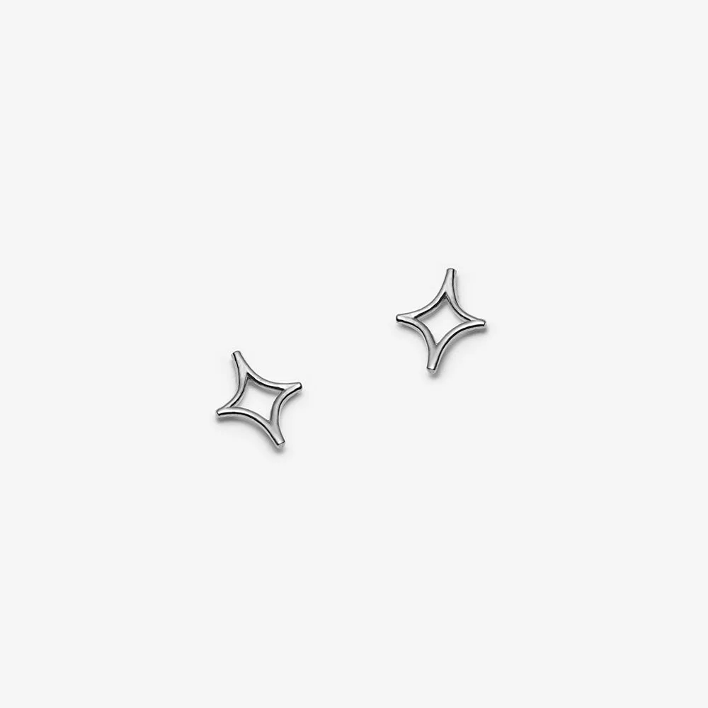 Star Stud Earrings - Silver