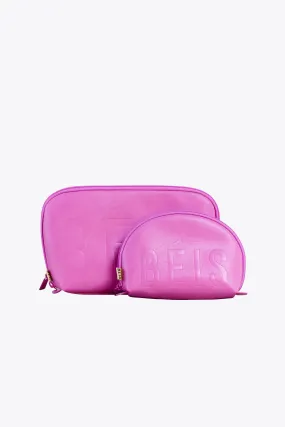 The Cosmetic Pouch Set in Berry