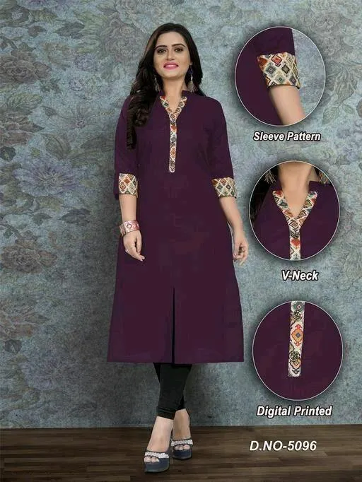 Trendy Cotton Slub straight Kurti