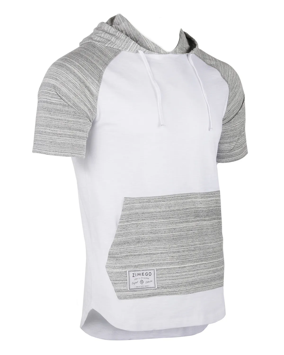 Two-Tone Short Sleeve Raglan Hoodie