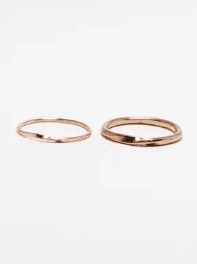 Unique Twist Couple Wedding Ring Set - WM31