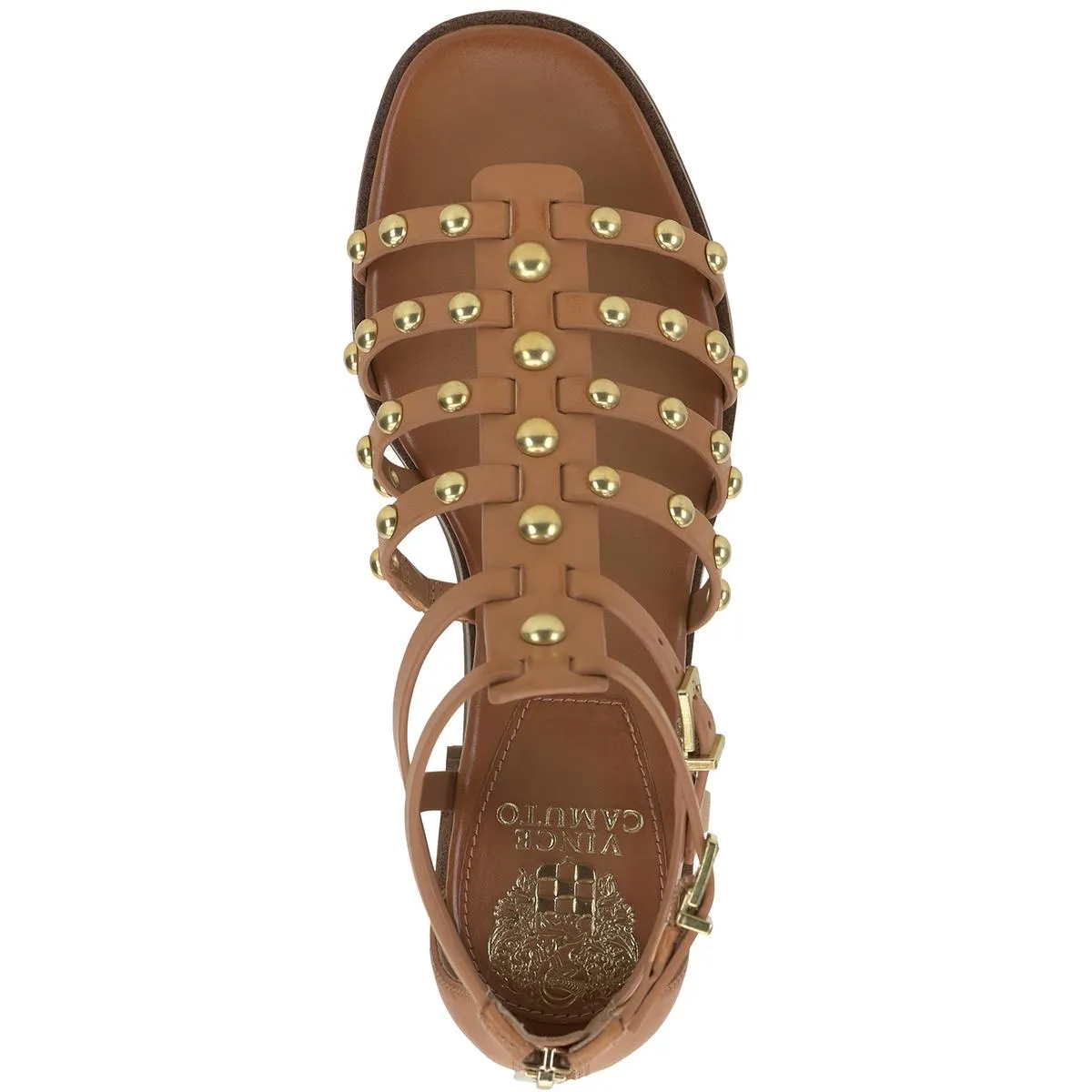 Vince Camuto Womens Krebelis Leather Studded Gladiator Sandals