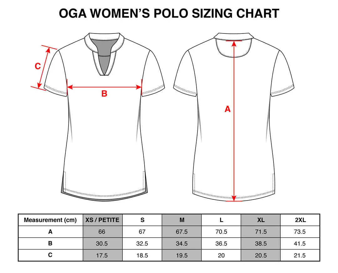 Wavy Blue Dunes- OGA Women's Polo - Gray / Sky Blue