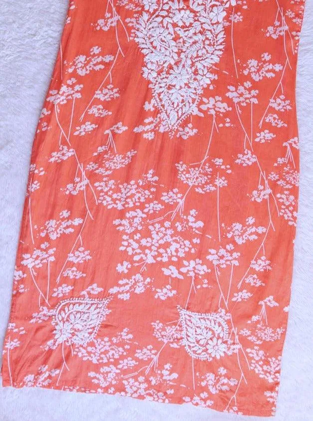 Zainab Chikankari Mulmul Straight Kurti